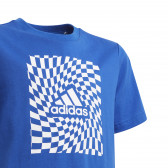 Памучна тениска Graphic Tee, синя Adidas 230877 3