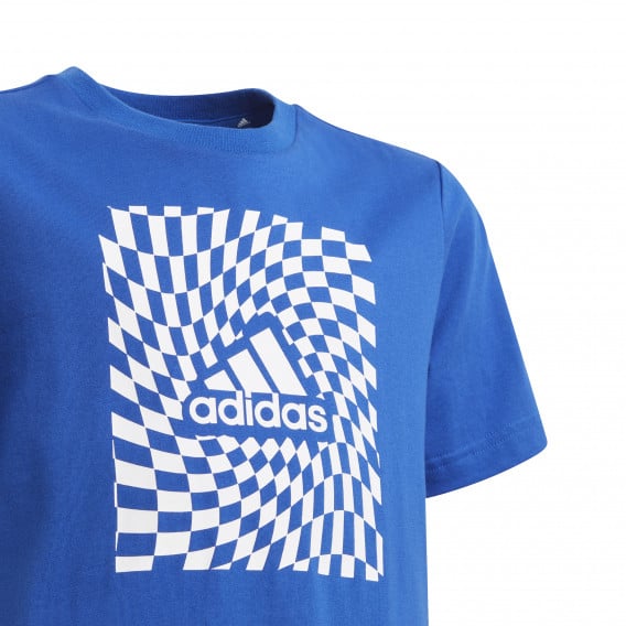 Памучна тениска Graphic Tee, синя Adidas 230877 3