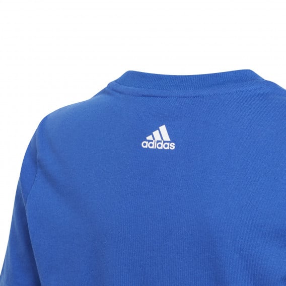 Памучна тениска Graphic Tee, синя Adidas 230879 5