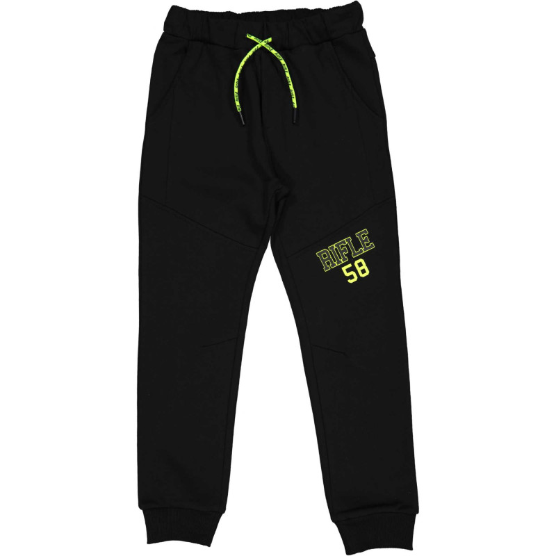 Памучен спортен панталон с логото на бранда, черен  230902