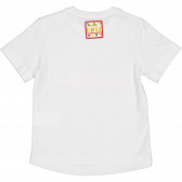 Памучна тениска с щампа и джоб за бебе, бяла Rifle 230939 2