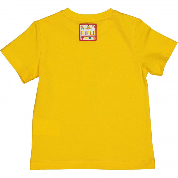 Памучна тениска с щампа на кактус за бебе, жълта Rifle 230941 2
