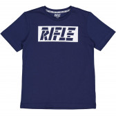 Памучна тениска с логото на бранда, тъмно синя Rifle 230958 