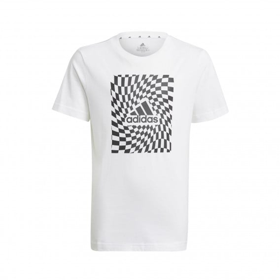 Памучна тениска Graphic Tee, бяла Adidas 231010 