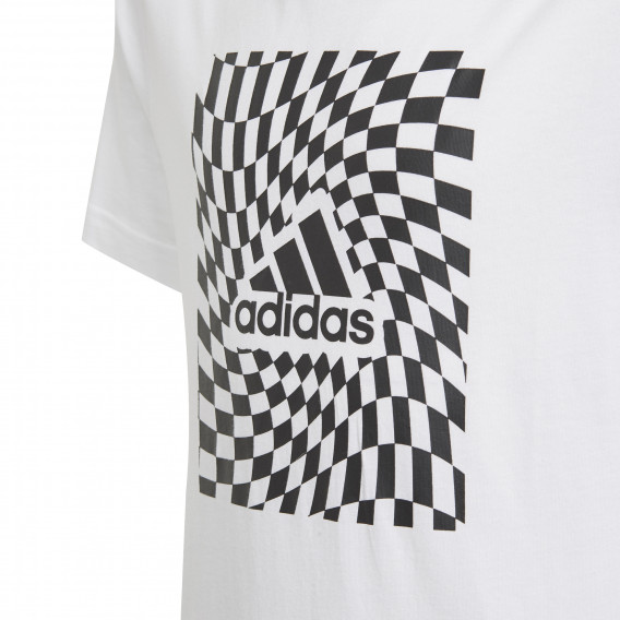 Памучна тениска Graphic Tee, бяла Adidas 231012 3