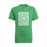 Памучна тениска Graphic Tee, зелена Adidas 231014 