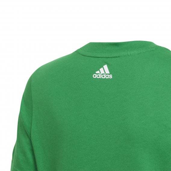 Памучна тениска Essentials Lоgo, зелена Adidas 231036 3