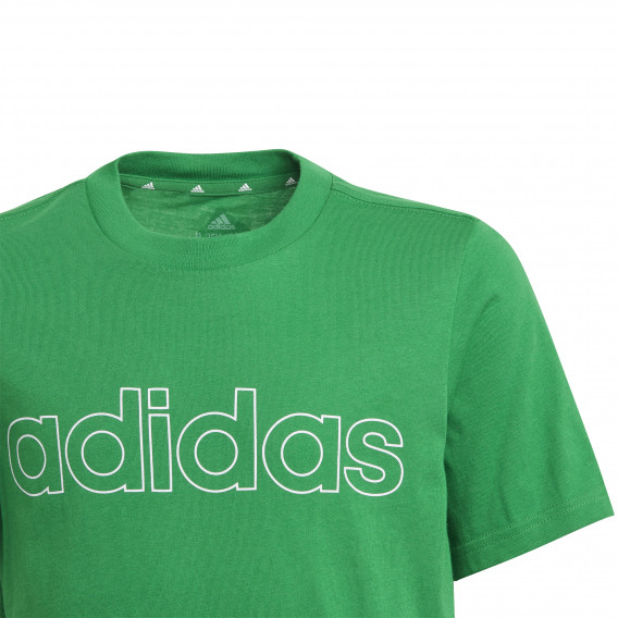 Памучна тениска Essentials Lоgo, зелена Adidas 231038 5