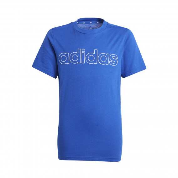 Памучна тениска Essentials Lоgo, синя Adidas 231039 