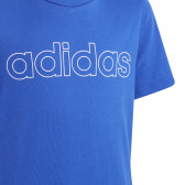 Памучна тениска Essentials Lоgo, синя Adidas 231043 5