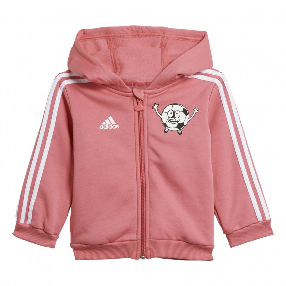 Спортен комплект от две части в розово и сиво Adidas 231093 2