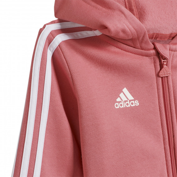 Спортен комплект от две части в розово и сиво Adidas 231096 5