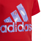 Тениска с логото на бранда, червена Adidas 231135 3