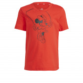 Памучна тениска с щампа на Мини Маус, червена Adidas 231162 