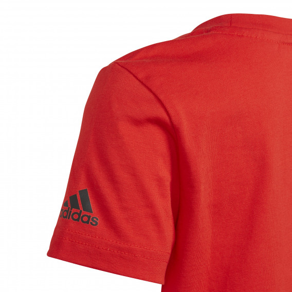 Памучна тениска с щампа на Мини Маус, червена Adidas 231165 4