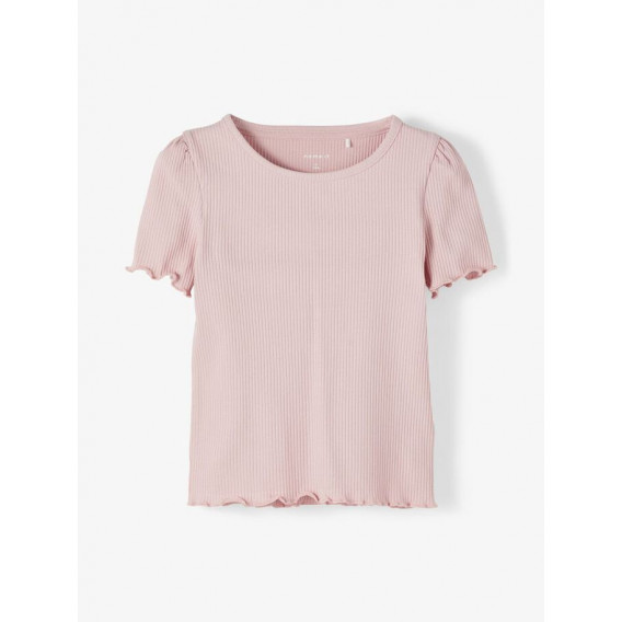 Блуза от органичен памук с буфан ръкави, розова Name it 231328 