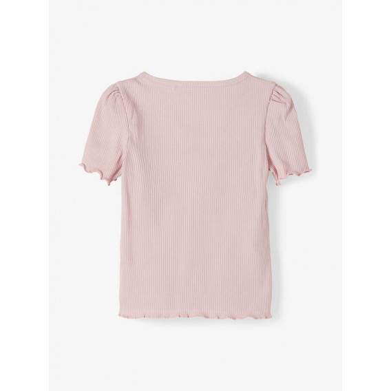 Блуза от органичен памук с буфан ръкави, розова Name it 231329 2