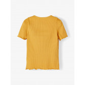 Блуза от органичен памук с буфан ръкави, жълта Name it 231332 2