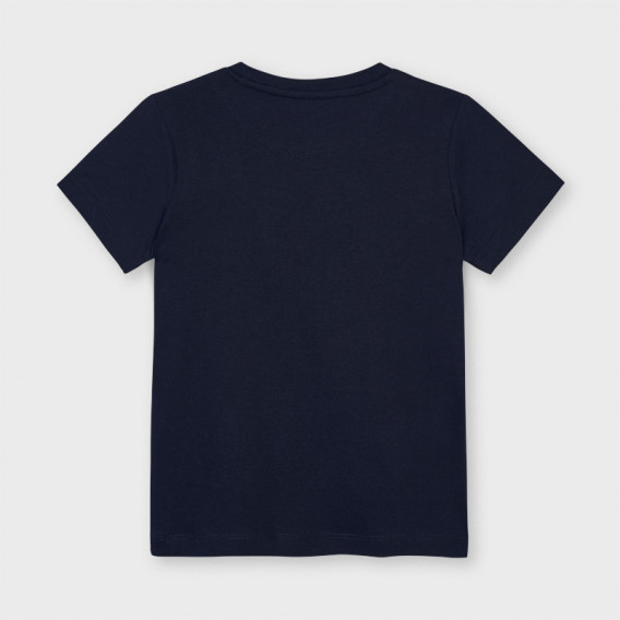 Памучна тениска с логото на бранда, тъмно синя Mayoral 231364 2