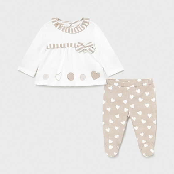 Памучен комплект от блуза и ританки за бебе Mayoral 231425 