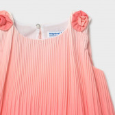 Разкроена плисирана рокля, розова Mayoral 231468 3