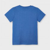 Памучна тениска с графичен принт, синя Mayoral 231477 2