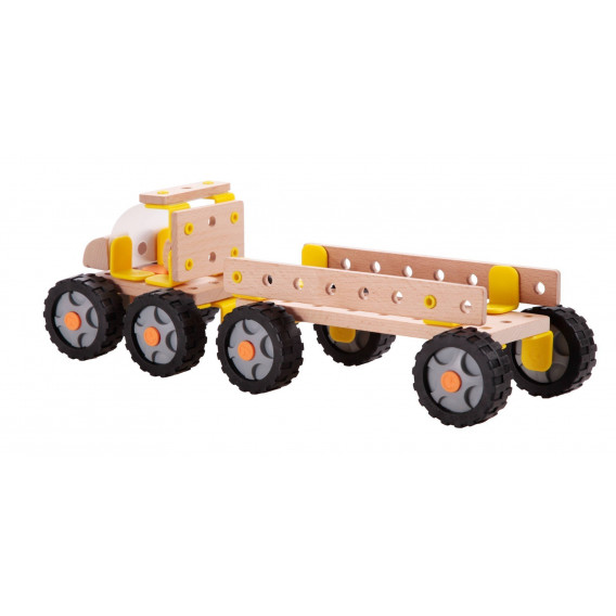 Дървен конструктор - камион робот, 55 части Classic World 231661 7