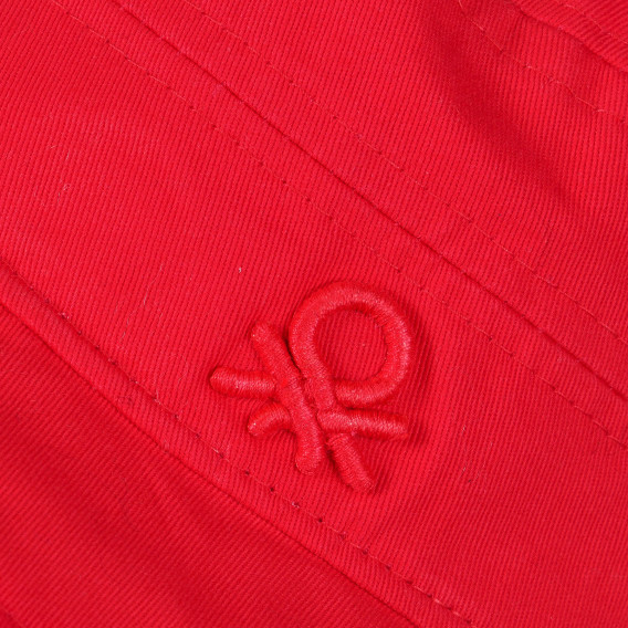 Памучна шапка червена Benetton 231746 2