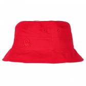 Памучна шапка червена Benetton 231747 3