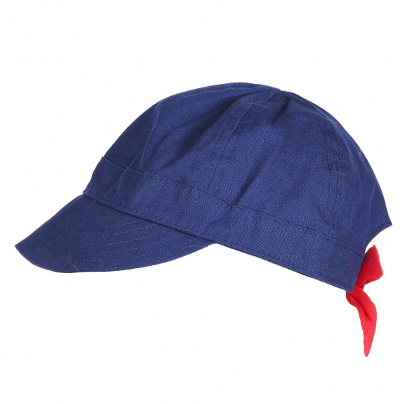 Памучна шапка за момиче синя Benetton 231766 