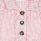 Плетена жилетка с два джоба за бебе момиче, розова Chicco 231785 2