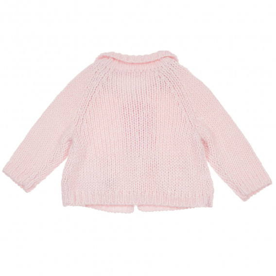 Плетена жилетка с два джоба за бебе момиче, розова Chicco 231787 4