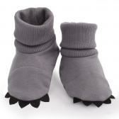 Памучни меки буйки мечешка лапа в сиво за бебе - унисекс Pinokio 23182 