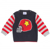 Пуловер с дълъг ръкав за бебе за момче тъмносин Chicco 231834 
