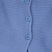 Плетена жилетка за бебе момиче с три копченца, синя Chicco 231860 2