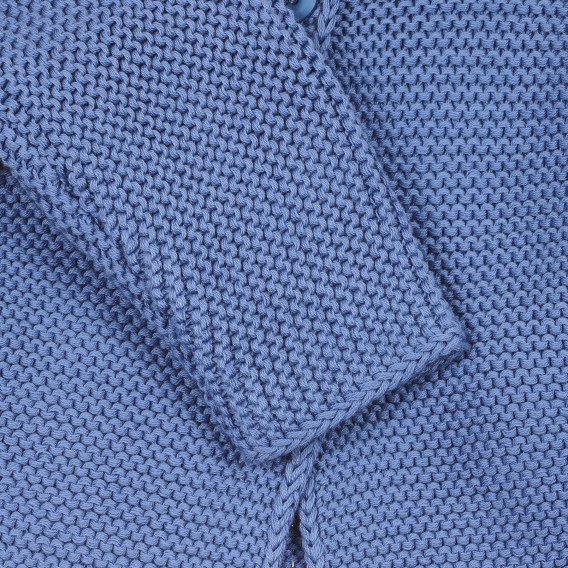 Плетена жилетка за бебе момиче с три копченца, синя Chicco 231861 3
