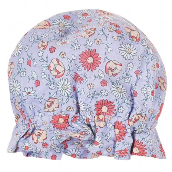 Памучна лятна шапка за момиче, лилава Benetton 231903 