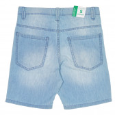 Памучни дънкови къси панталони с изтъркан акцент Benetton 232037 4