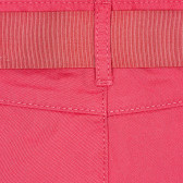 Памучен къси панталони с текстилен колан, розови Benetton 232060 3