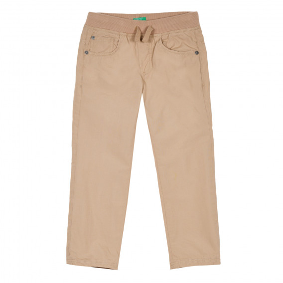 Памучен панталони, беж Benetton 232177 