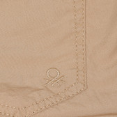 Памучен панталони, беж Benetton 232179 3