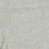 Къс панталон от лен и памук, зелен Benetton 232211 3