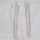 Къс панталон от лен и памук, светло сив Benetton 232228 2