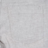 Къс панталон от лен и памук, светло сив Benetton 232229 3