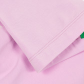 Памучен клин с логото на бранда, лилав Benetton 232449 2