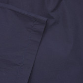 Памучен панталон 7/8 с къдрички на талията, тъмно син Benetton 232630 2