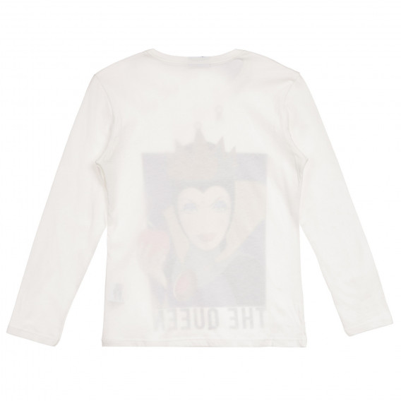 Памучна блуза със щампа Снежанка, бяла Benetton 232695 4