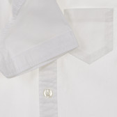 Риза с къс ръкав с яка и копчета, бяла Benetton 232821 2