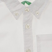Риза с къс ръкав с яка и копчета, бяла Benetton 232822 3