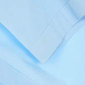 Памучна риза с къс ръкав и яка, светло синя Benetton 232832 3